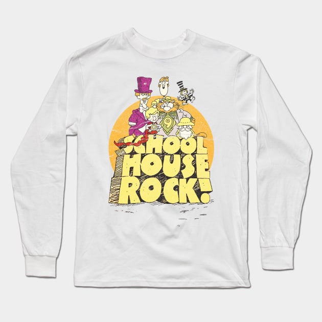 Schoolhouse-Rock Long Sleeve T-Shirt by Sanja Sinai Art